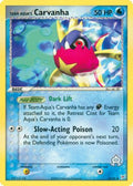 Team Aqua's Carvanha - 25/95/95  - Reverse Holofoil Team Magma vs Team Aqua - Uncommon