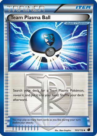 Team Plasma Ball (Team Plasma) 105  - Reverse Holofoil Plasma Freeze - Uncommon