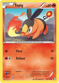 Tepig  - Reverse Holofoil Boundaries Crossed - Common