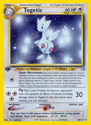Togetic 016  - 1st Edition Holofoil Neo Genesis - Holo Rare