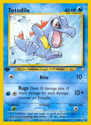 Totodile (80) (80) 080  - 1st Edition Neo Genesis - Common
