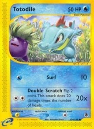 Totodile (134) (134) 134/165  - Reverse Holofoil Expedition - Common