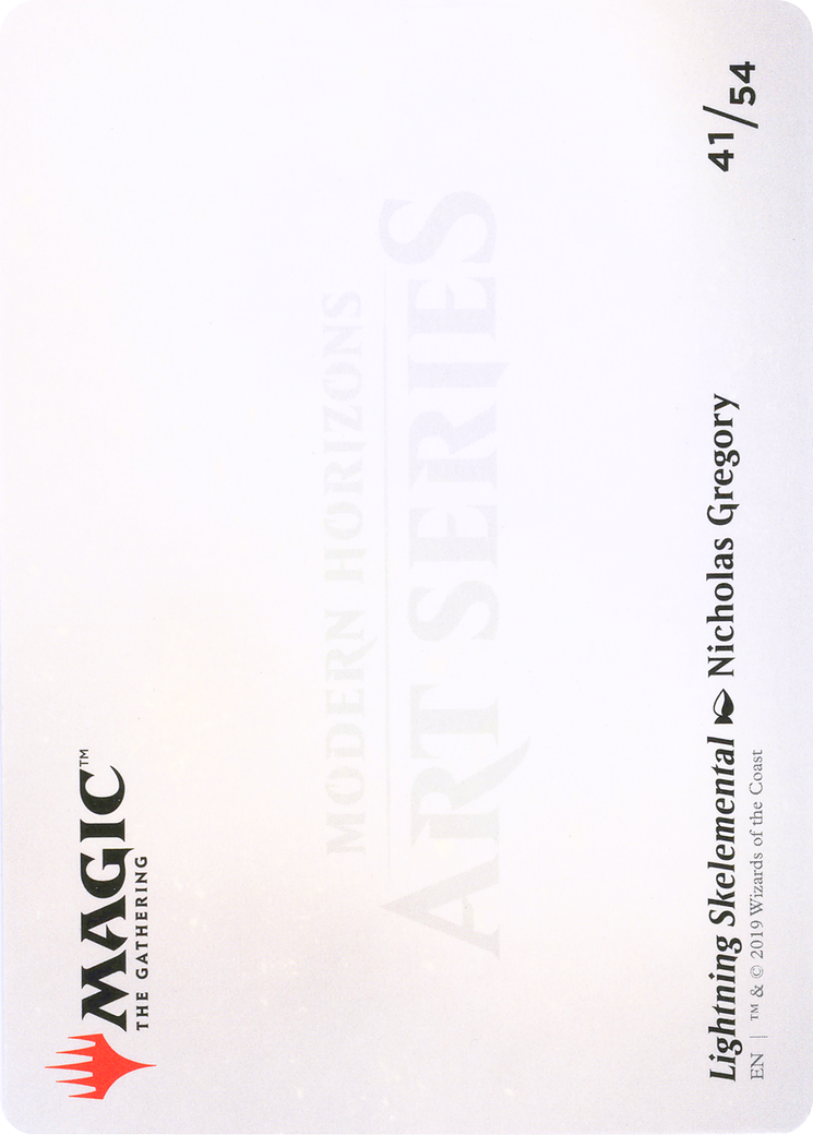 Lightning Skelemental // Lightning Skelemental (AMH1-041) - Modern Horizons Art Series (Borderless)