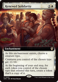 Renewed Solidarity (Extended Art) (DRC-023) - Commander: Aetherdrift: (enchantment, Extended Art)