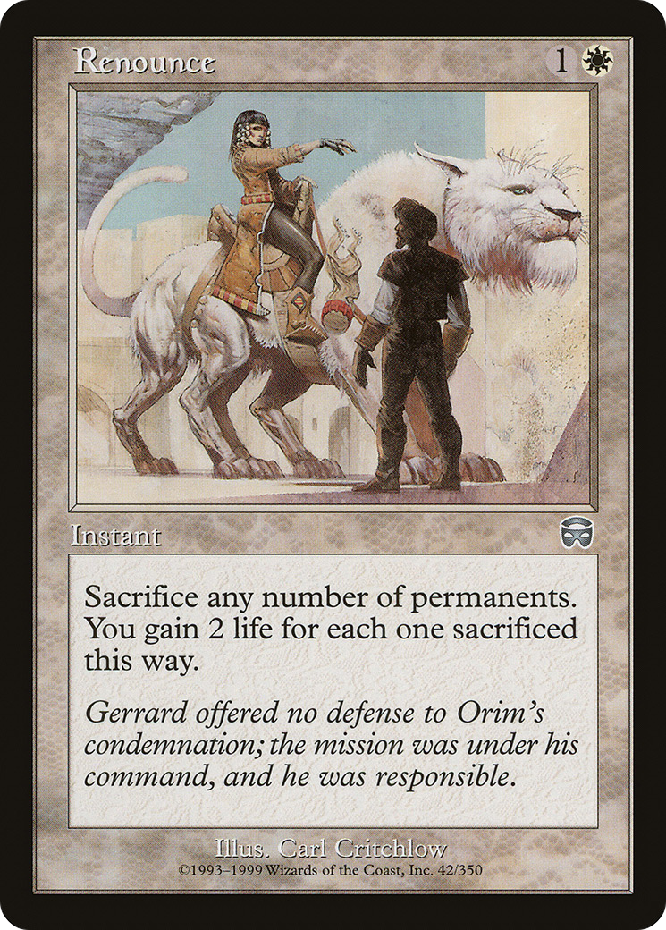 Renounce (MMQ-042) - Mercadian Masques Foil