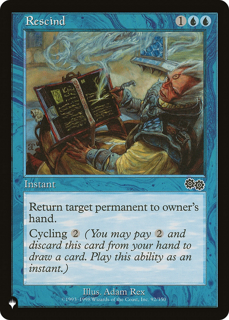 Rescind (LIST-92/350) - The List