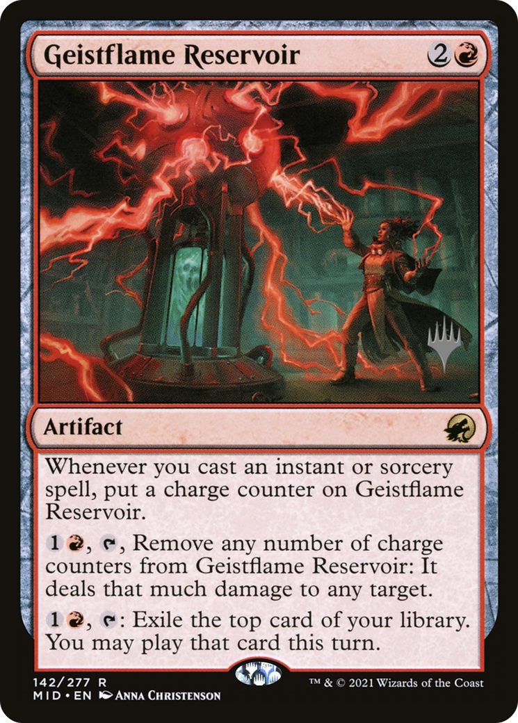 Geistflame Reservoir (PPMID-142P) - Innistrad: Midnight Hunt Promos Foil