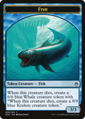 Fish // Kraken Double-Sided Token (A25-5 // 6) - Masters 25 Tokens