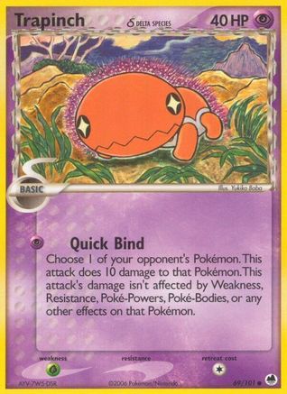 Trapinch (Delta Species) 069/101  - Reverse Holofoil Dragon Frontiers - Common