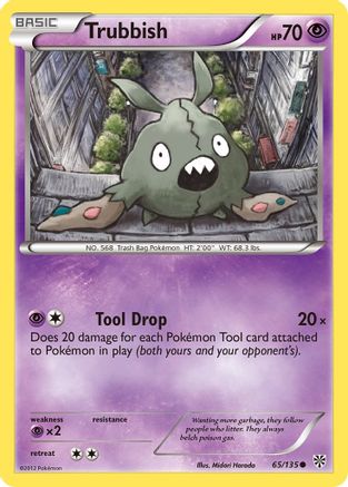 Trubbish (65) (65) 065  - Reverse Holofoil Plasma Storm - Common