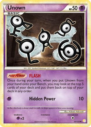 Unown (55) (55) 055  HeartGold SoulSilver - Uncommon