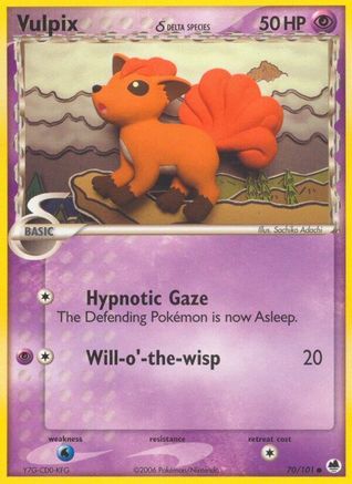 Vulpix (Delta Species) 070  - Reverse Holofoil Dragon Frontiers - Common