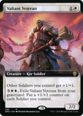 Valiant Veteran (Extended Art) (DMU-390) - Dominaria United: (Extended Art) Foil