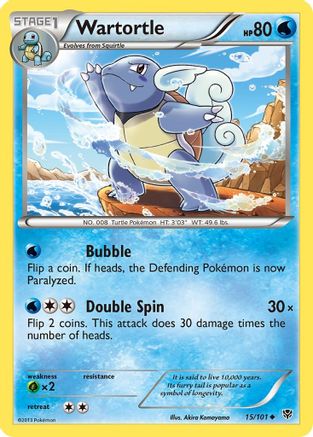Wartortle 015  Plasma Blast - Uncommon