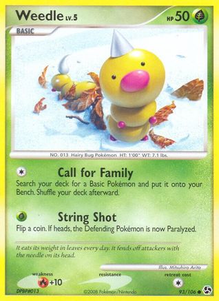 Weedle  - Reverse Holofoil Great Encounters - Common