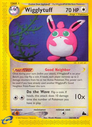 Wigglytuff  - Reverse Holofoil Skyridge - Rare