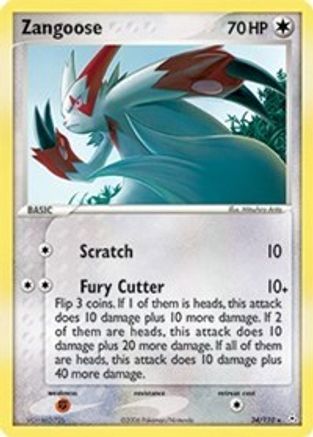 Zangoose  - Reverse Holofoil Holon Phantoms - Rare