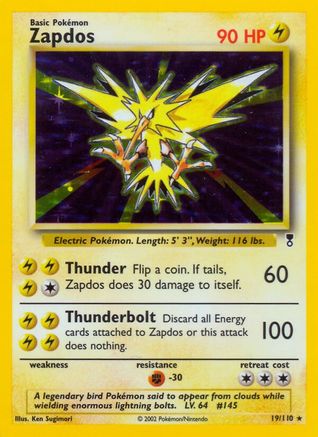 Zapdos  - Reverse Holofoil Legendary Collection - Holo Rare