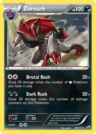 Zoroark 090  - Reverse Holofoil Legendary Treasures - Holo Rare