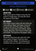 Mini-Master // Mini-Master (cont'd) (MCLB-003) - Commander Legends: Battle for Baldur's Gate Minigames