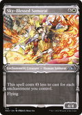 Sky-Blessed Samurai (Showcase) (NEO-314) - Kamigawa: Neon Dynasty: (Showcase)