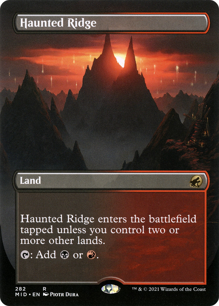 Haunted Ridge (Borderless) (MID-282) - Innistrad: Midnight Hunt Foil