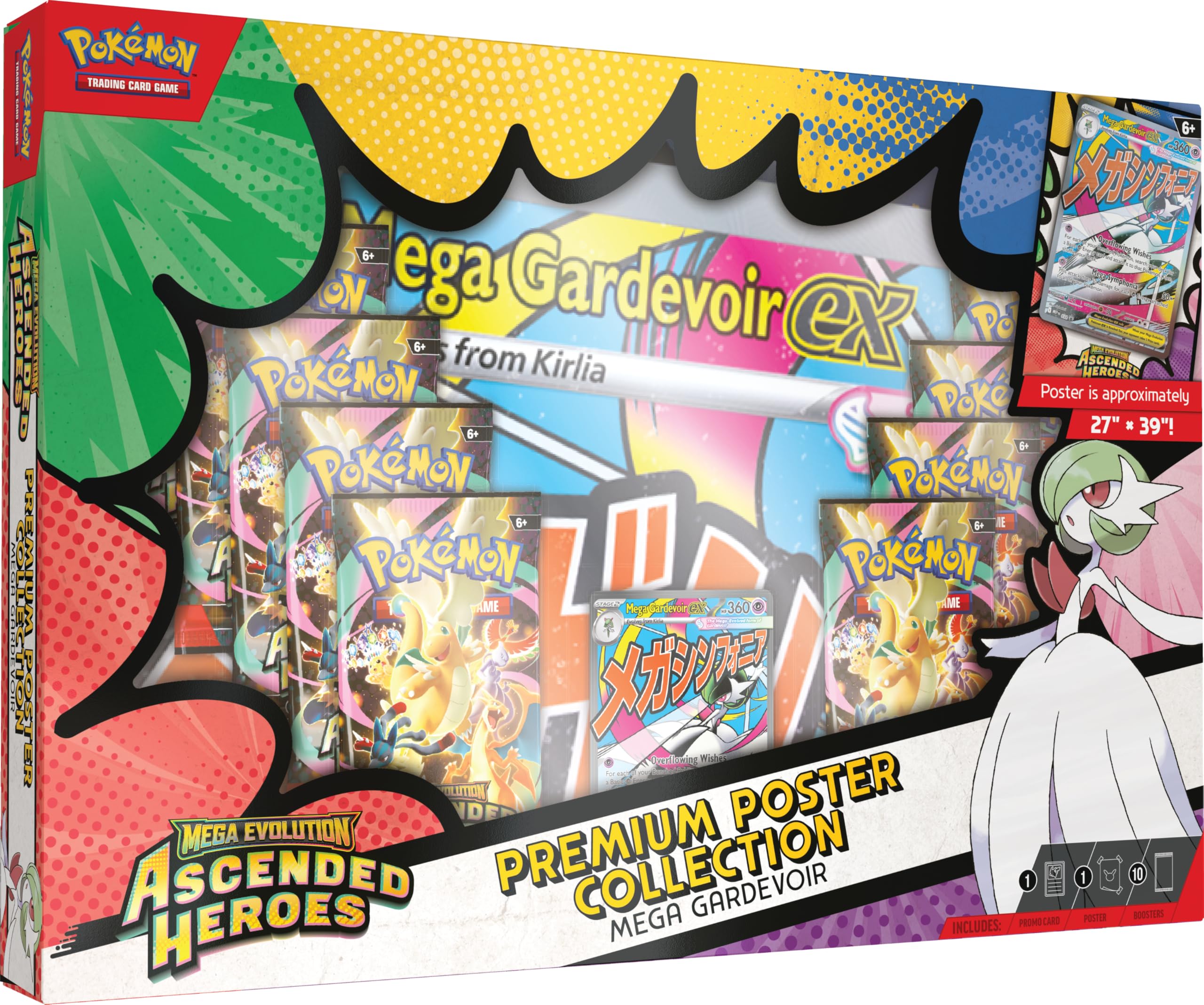 Mega Evolution Ascended Heroes Premium Poster Collection - Mega Gardevoir EX