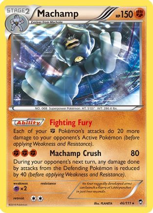 Machamp 046/111  - Holofoil XY  Furious Fists - Holo Rare