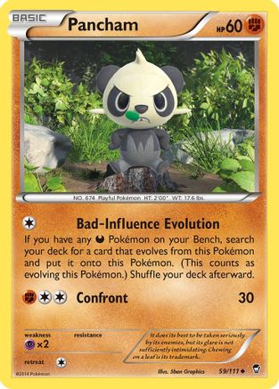 Pancham (59) (59) 059/111  - Reverse Holofoil XY  Furious Fists - Uncommon