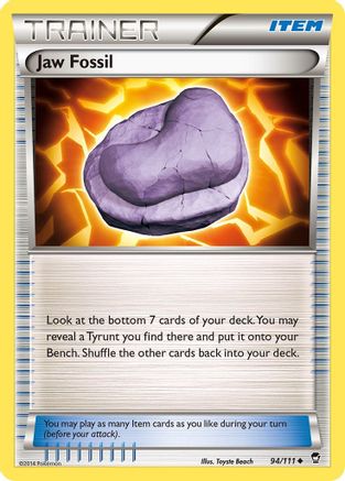 Jaw Fossil 094/111  XY  Furious Fists - Uncommon