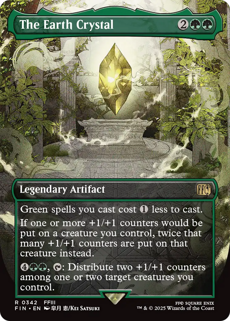 The Earth Crystal (Borderless) (FIN-342) - FINAL FANTASY Foil