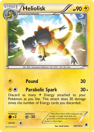 Heliolisk  - Holofoil XY  Phantom Forces - Holo Rare