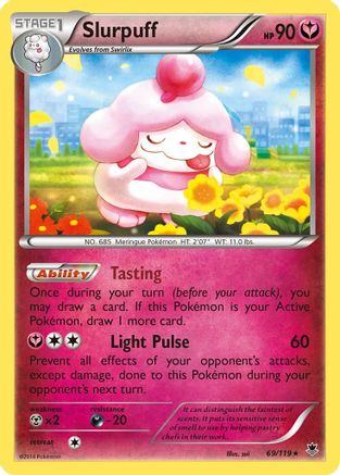 Slurpuff 069/119  - Reverse Holofoil XY  Phantom Forces - Holo Rare