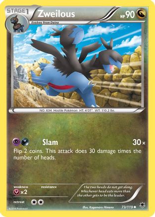Zweilous  - Reverse Holofoil XY  Phantom Forces - Uncommon
