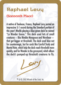 2002 Raphael Levy Biography Card (WCD-) - World Championship Decks 2002