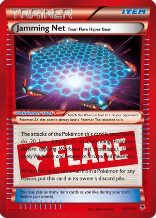 Jamming Net 098  - Holofoil XY  Phantom Forces - Holo Rare