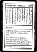 Yawgmoth's Testament (No PW Symbol) (CMB1-) - Mystery Booster Playtest Cards 2021