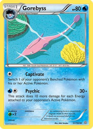 Gorebyss/160  - Reverse Holofoil XY  Primal Clash - Uncommon