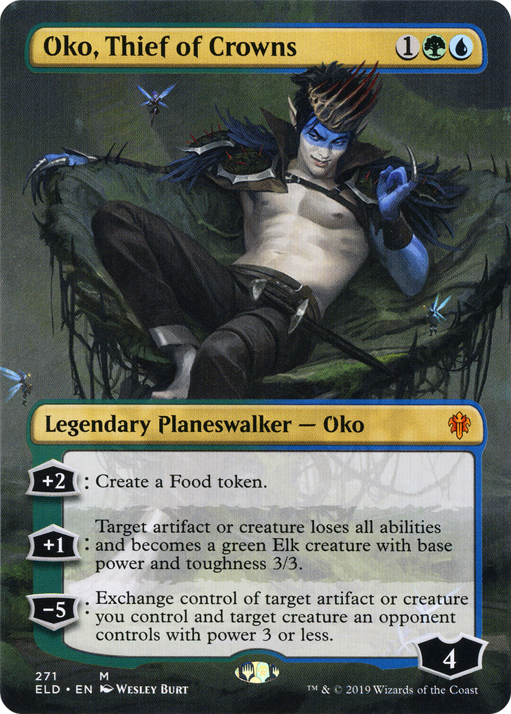 Oko, Thief of Crowns (Borderless) (ELD-271) - Throne of Eldraine