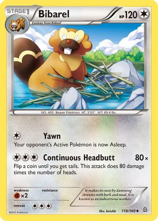 Bibarel 118/160  XY  Primal Clash - Uncommon