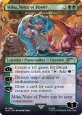 Miku, Voice of Power - Freyalise, Llanowar's Fury (SLD-1598) - Secret Lair Drop / Miku, Voice of Power (Borderless)