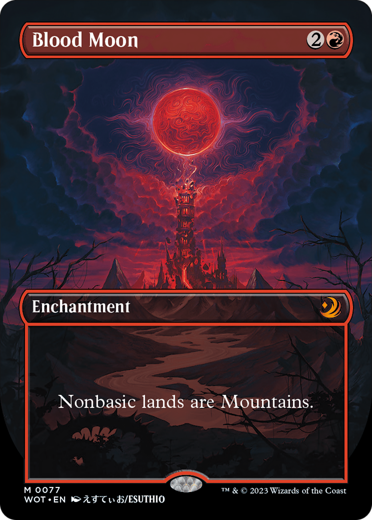 Blood Moon (Anime Borderless) (WOT-077) - Wilds of Eldraine: Enchanting Tales Foil