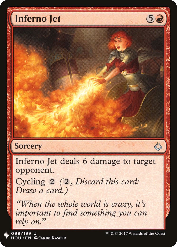 Inferno Jet (LIST-099) - The List
