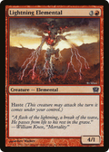 Lightning Elemental (9ED-201) - 9th Edition Foil
