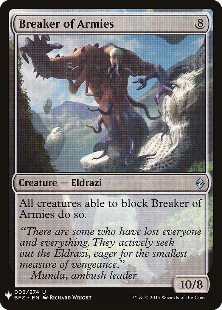 Breaker of Armies (LIST-003) - The List