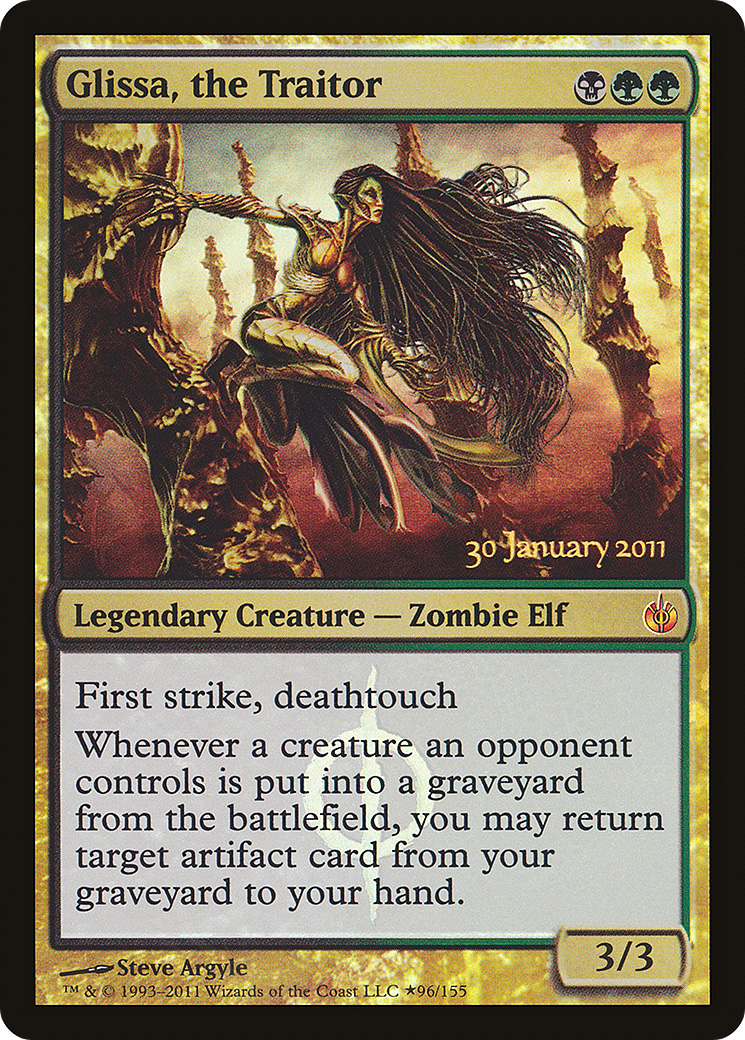 Glissa, the Traitor (PRE-096) - Mirrodin Besieged Promos Foil