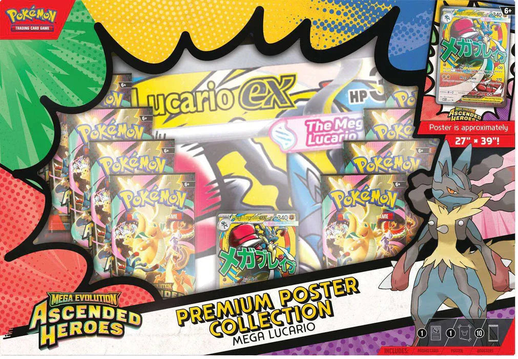 Mega Evolution Ascended Heroes Premium Poster Collection - Mega Lucario EX