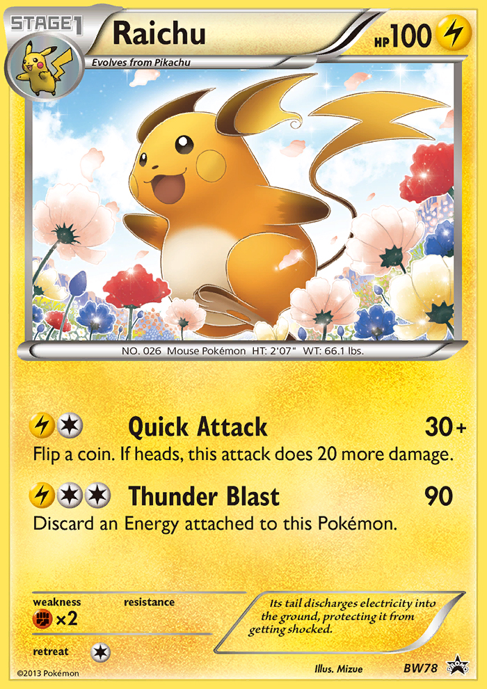 Raichu BW78  BW Black Star Promos - Promo