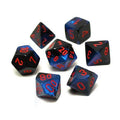 Dice: 7 pc: Gemini: Black-Starlight/Red