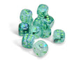 Dice: 12x D6: 16 mm: Borealis: Kelp/Light Green Luminary